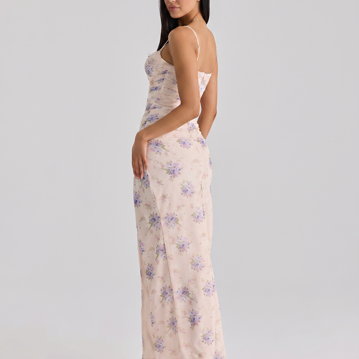 Estelle | Maxi Dress with Floral Print and Side Slit