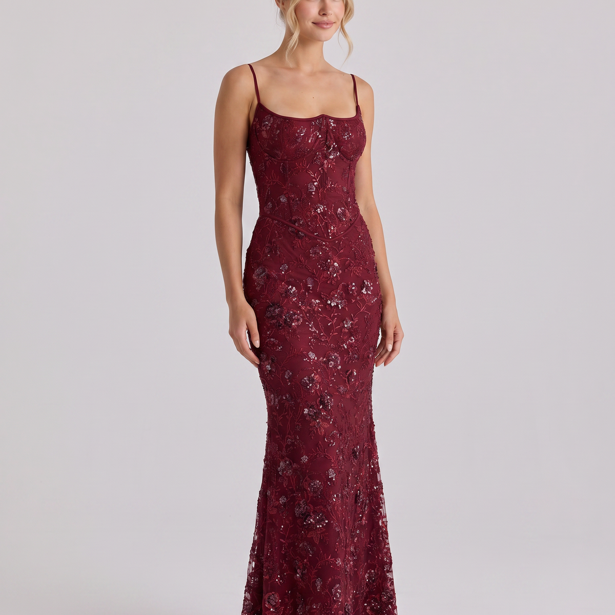 Landry | Corset Maxi Dress with Beaded Embellishment