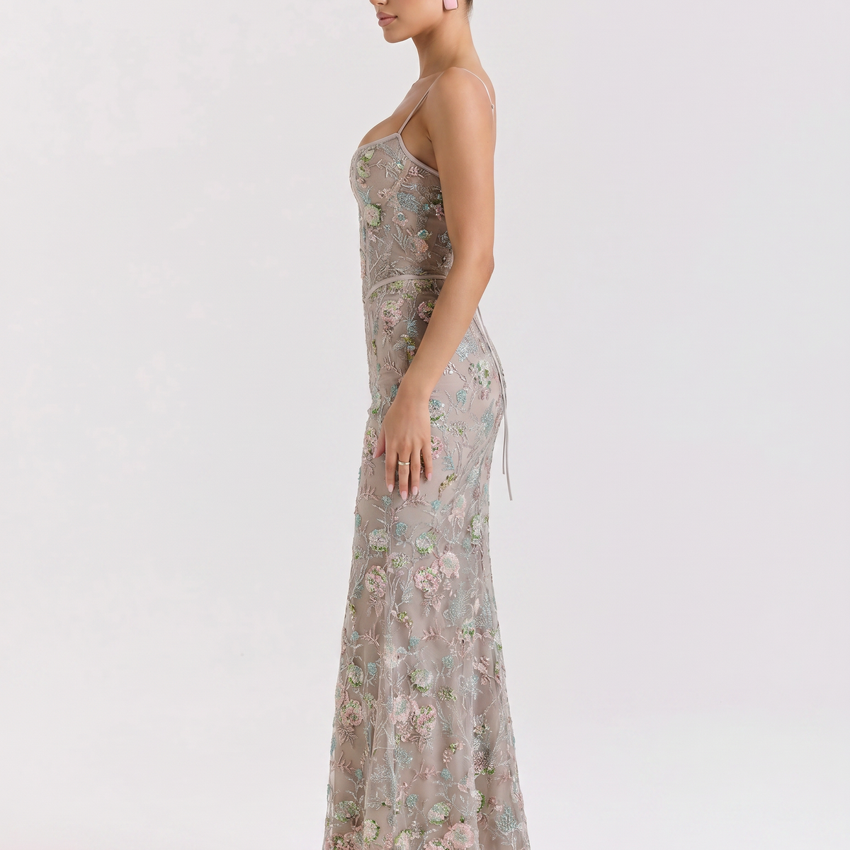 Landry | Corset Maxi Dress with Beaded Embellishment