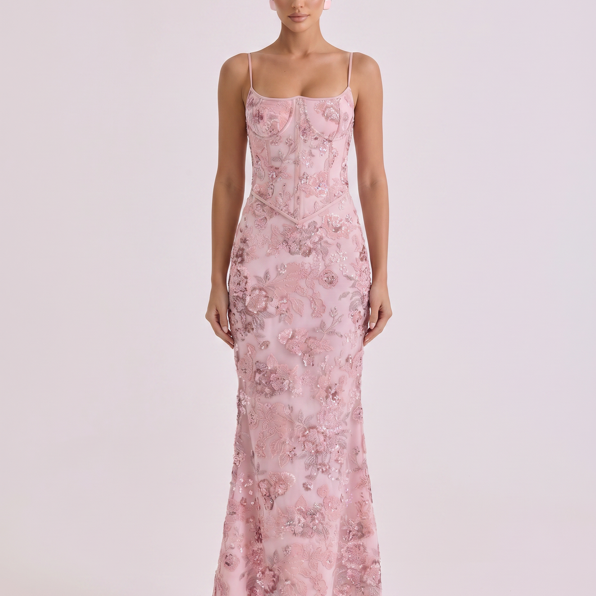 Landry | Corset Maxi Dress with Beaded Embellishment