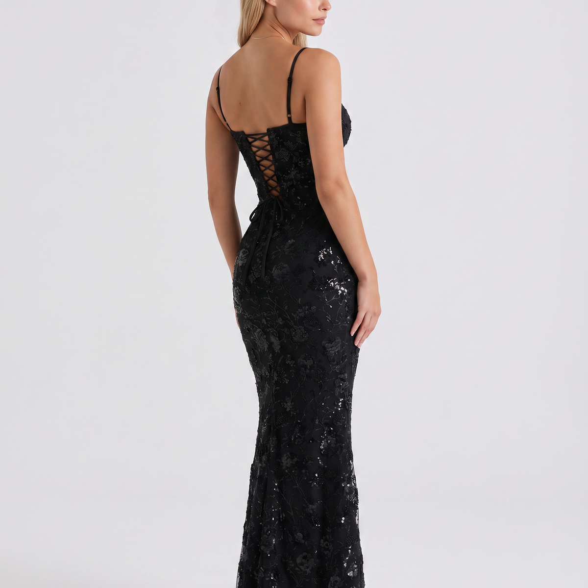 Landry | Corset Maxi Dress with Beaded Embellishment