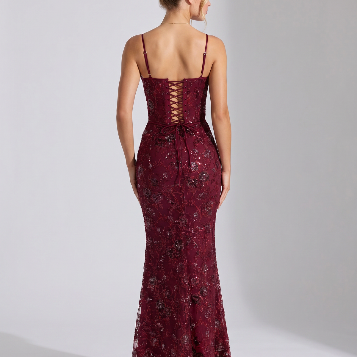 Landry | Corset Maxi Dress with Beaded Embellishment