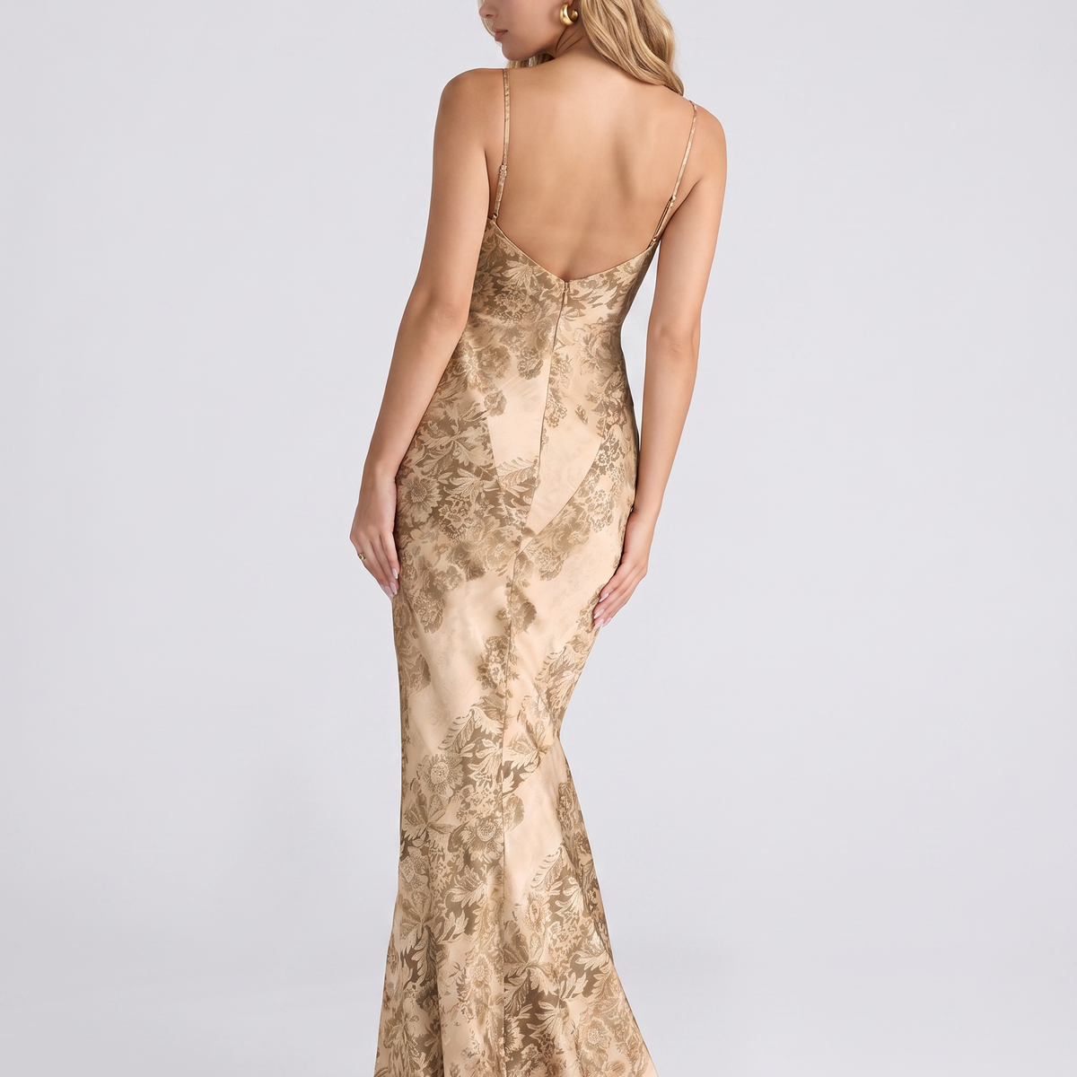 Leta | Maxi Dress with Satin Finish and Floral Pattern