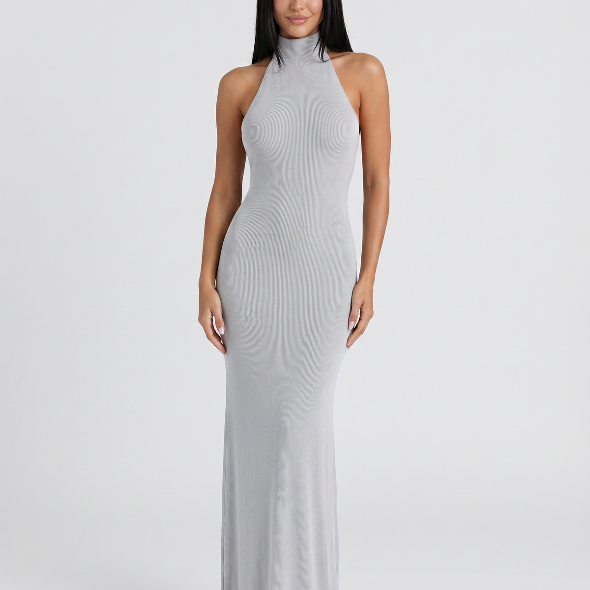 Brinley | Halter Neck Backless Maxi Dress