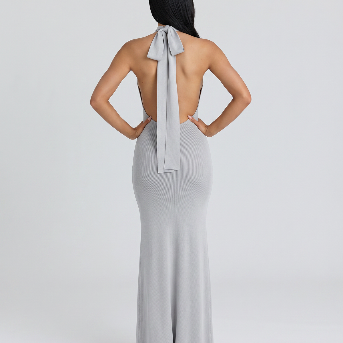 Brinley | Halter Neck Backless Maxi Dress