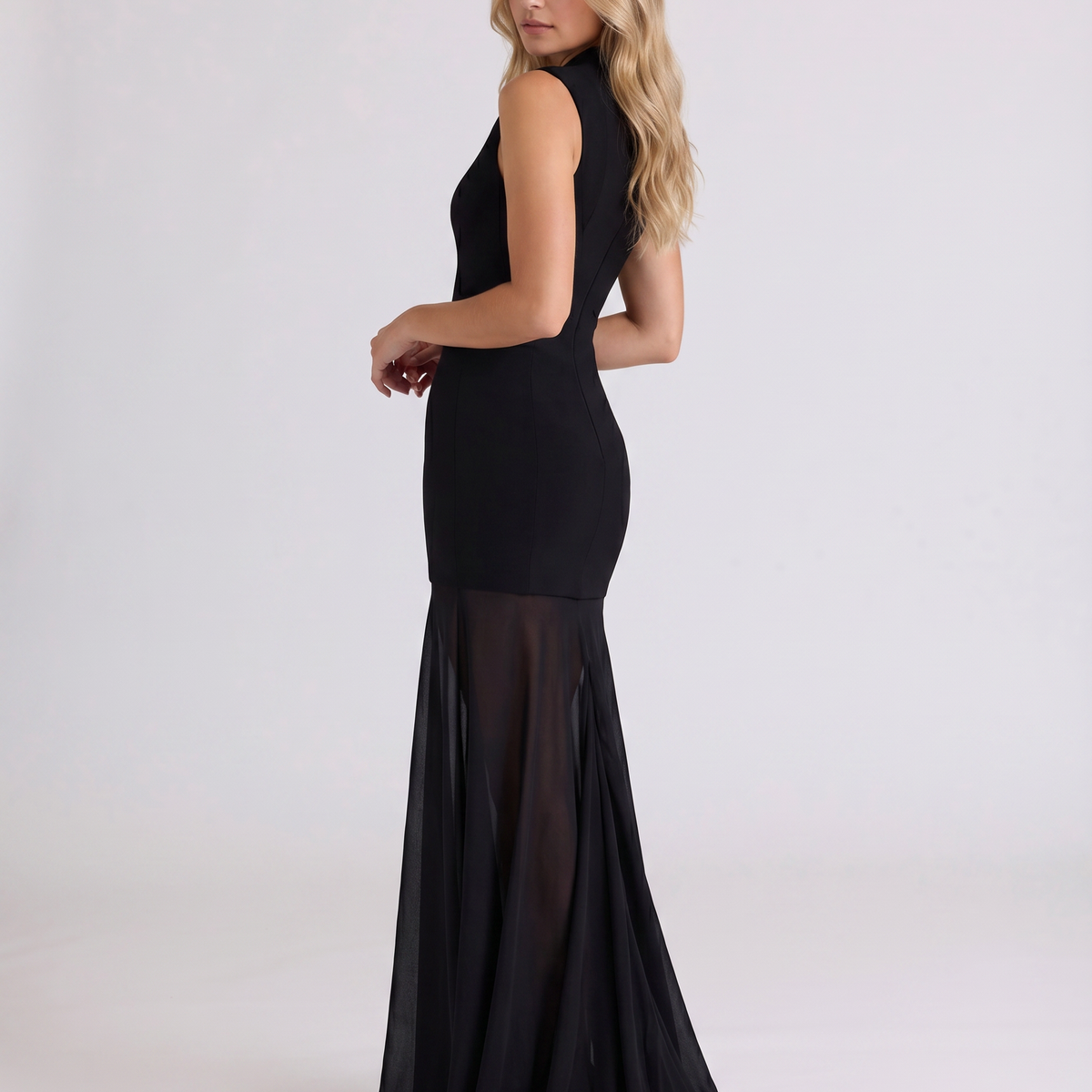 Novah | Maxi Dress With Plunge Keyhole Front