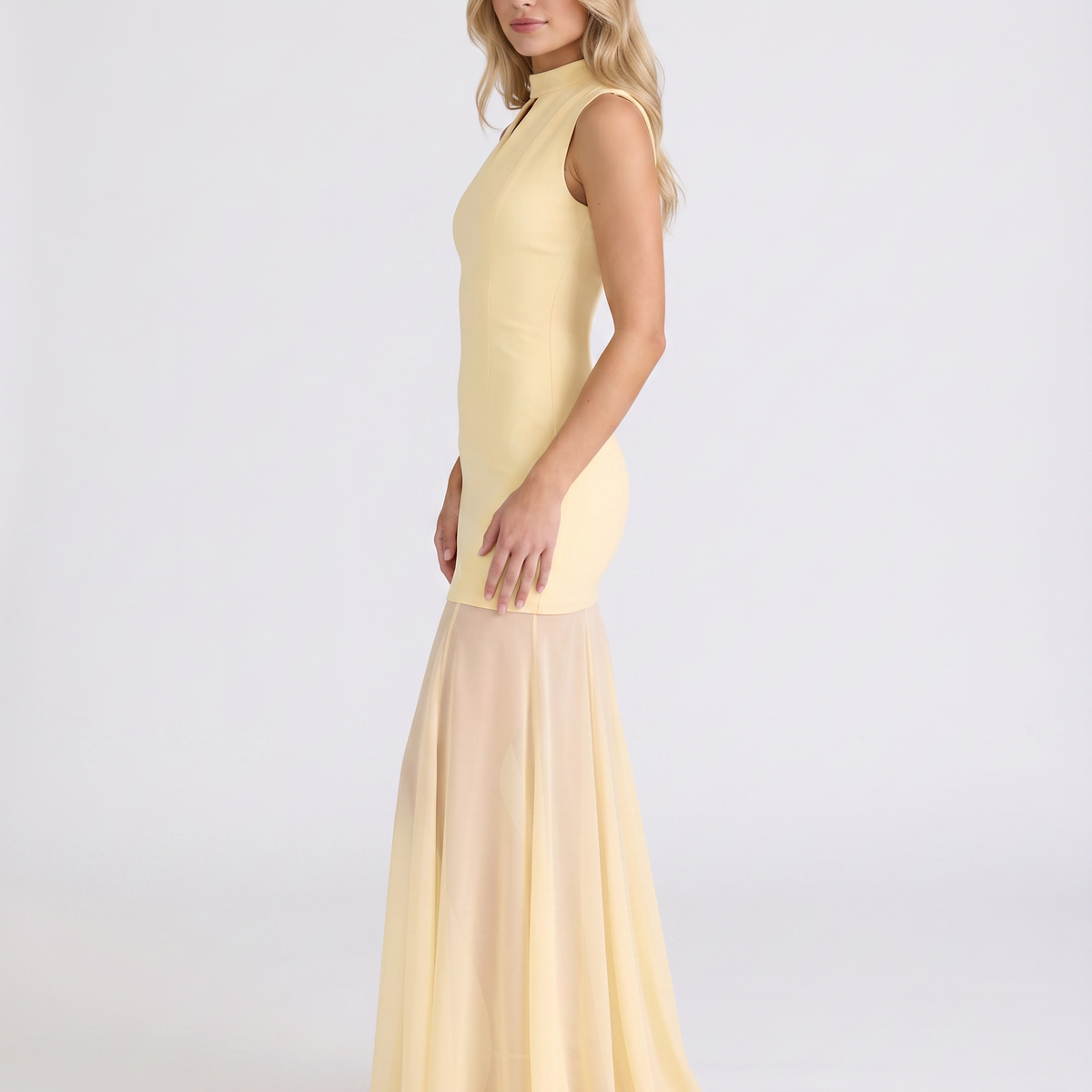 Novah | Maxi Dress With Plunge Keyhole Front