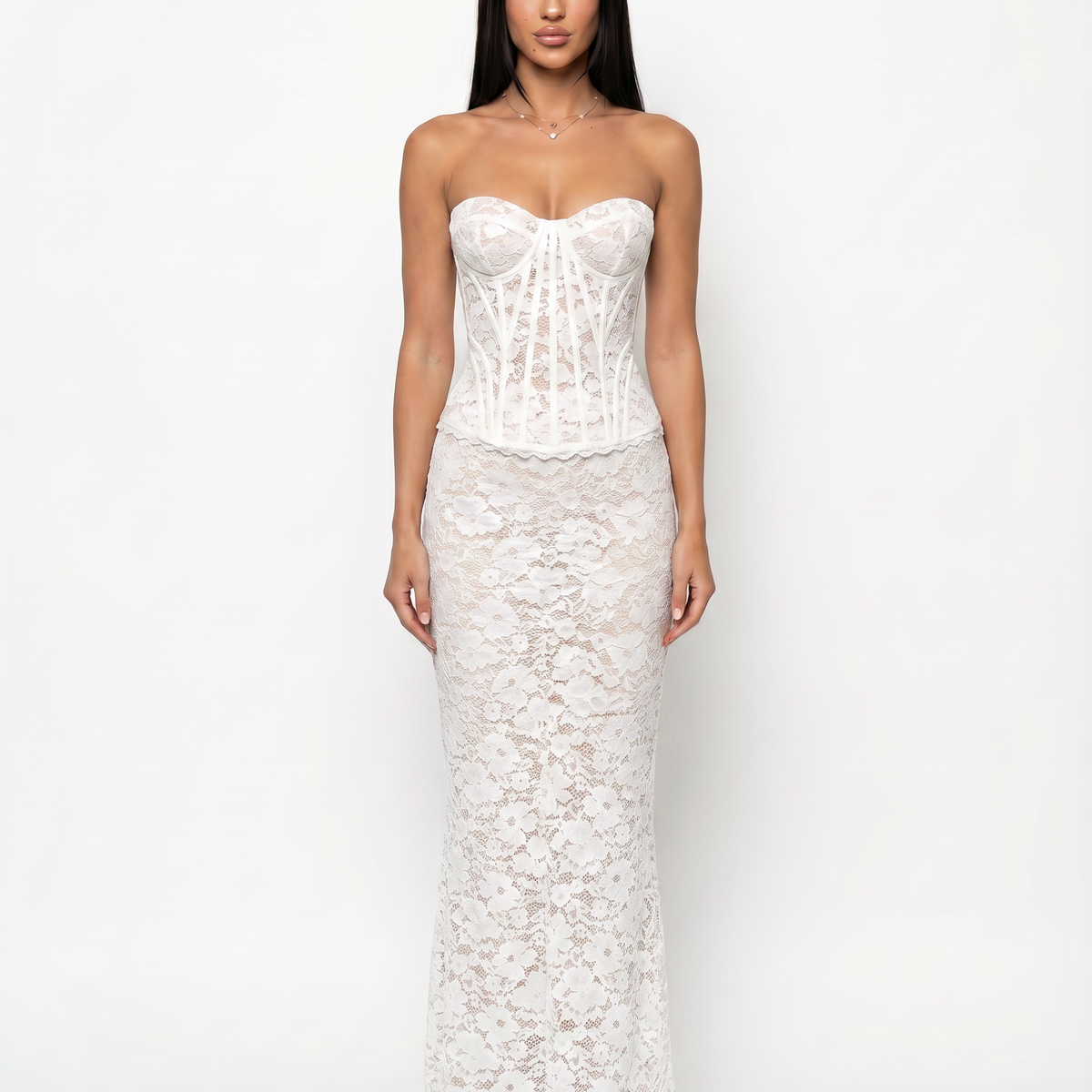 Mariana | Maxi Dress with Lace Corset Bodice
