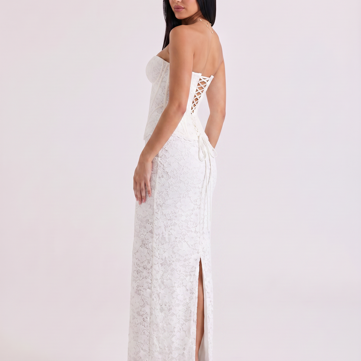 Mariana | Maxi Dress with Lace Corset Bodice