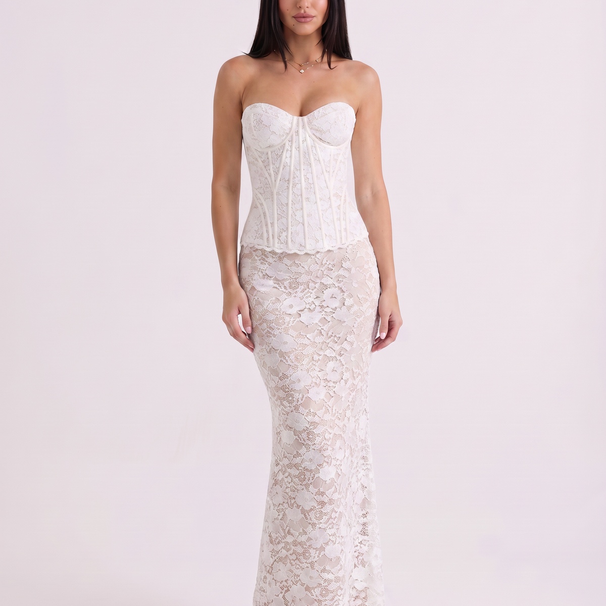 Mariana | Maxi Dress with Lace Corset Bodice