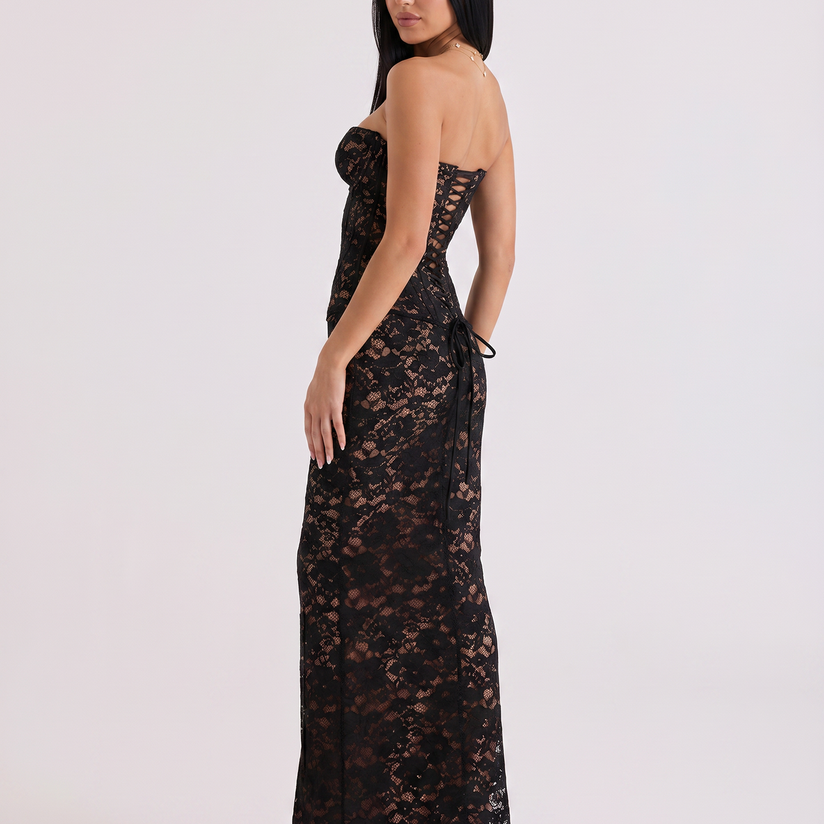 Mariana | Maxi Dress with Lace Corset Bodice