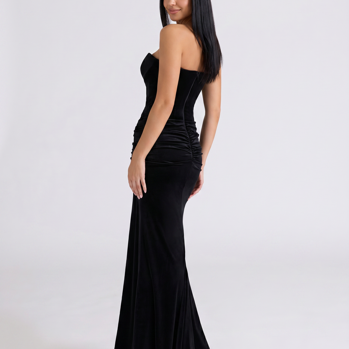 Alison | Maxi Dress with Deep Plunge Corset Bodice