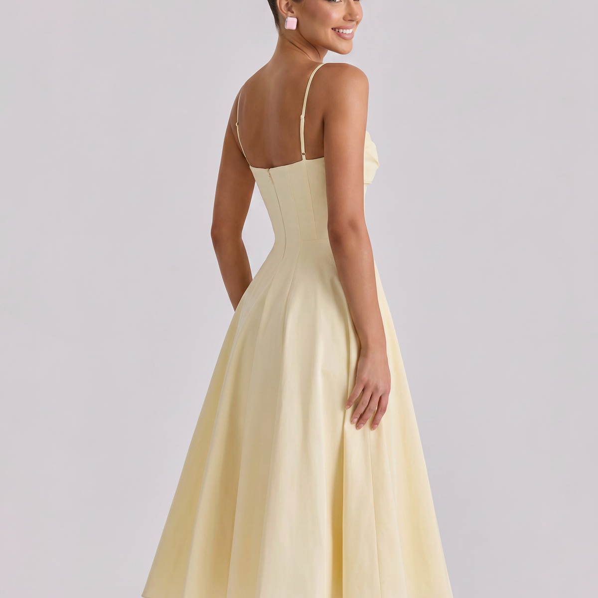 Maisie | Midi Sundress with Pleated Skirt and Adjustable Straps