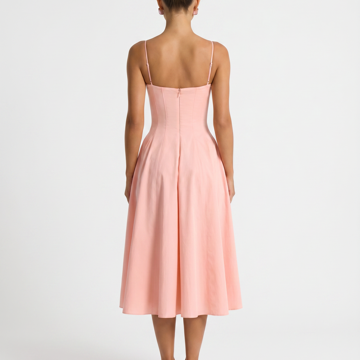 Maisie | Midi Sundress with Pleated Skirt and Adjustable Straps