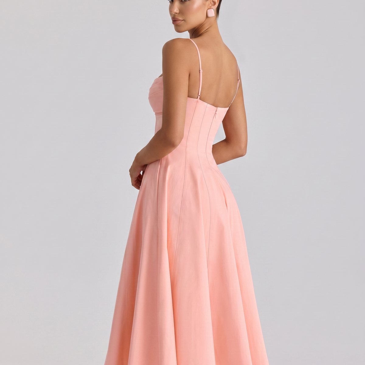 Maisie | Midi Sundress with Pleated Skirt and Adjustable Straps