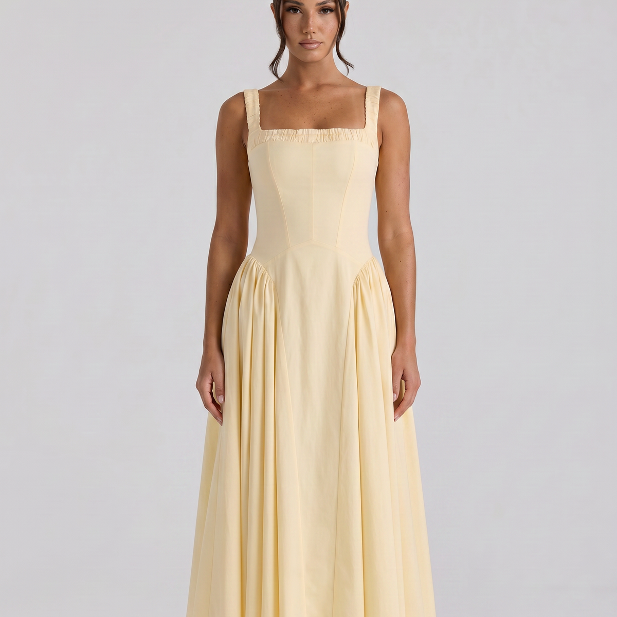Viola | Midi Sundress with Gathered Skirt