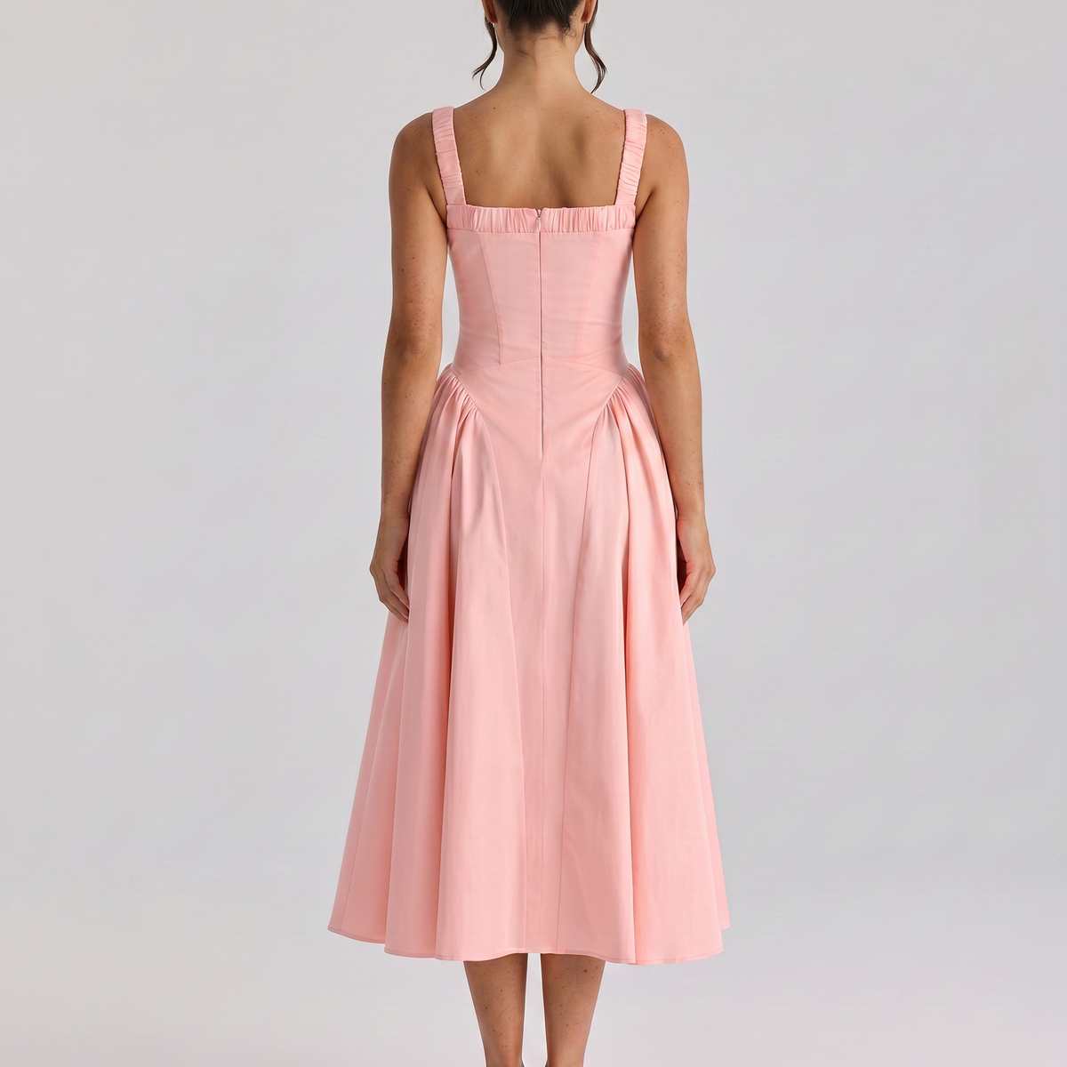 Viola | Midi Sundress with Gathered Skirt