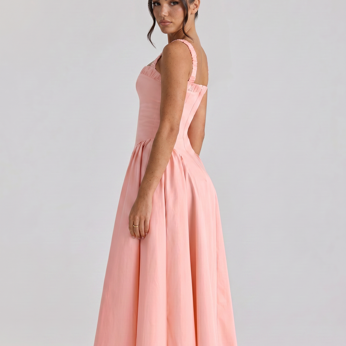 Viola | Midi Sundress with Gathered Skirt