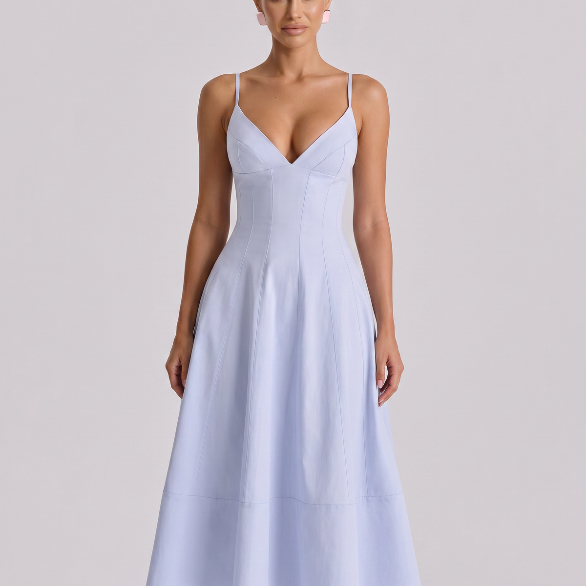 Robyn | Midi Sundress with Lace-Up Back