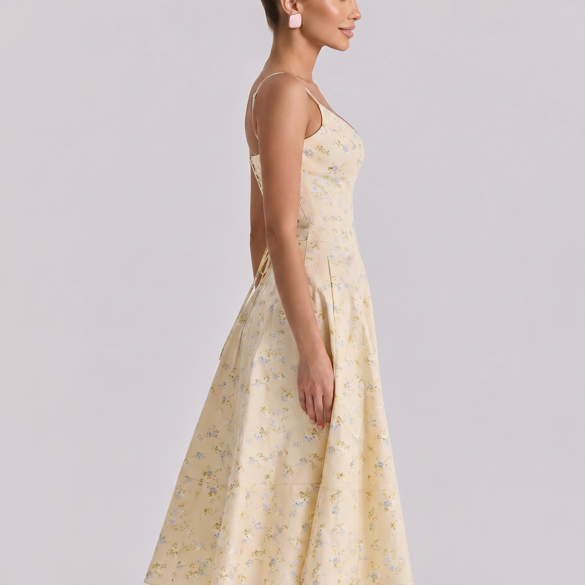 Robyn | Midi Sundress with Lace-Up Back