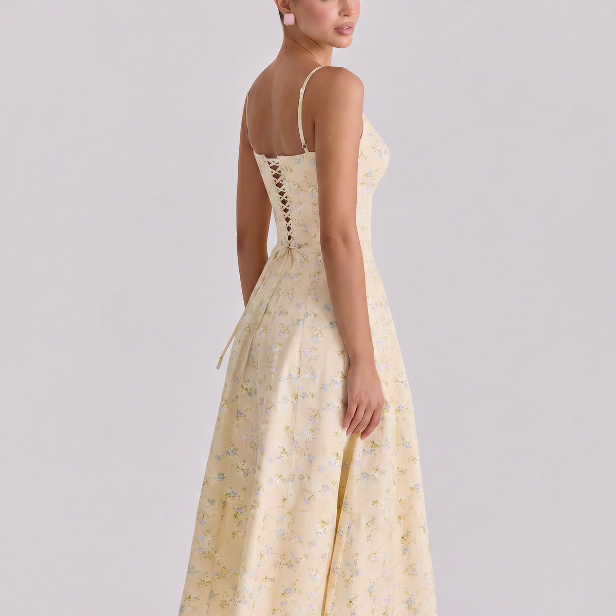 Robyn | Midi Sundress with Lace-Up Back