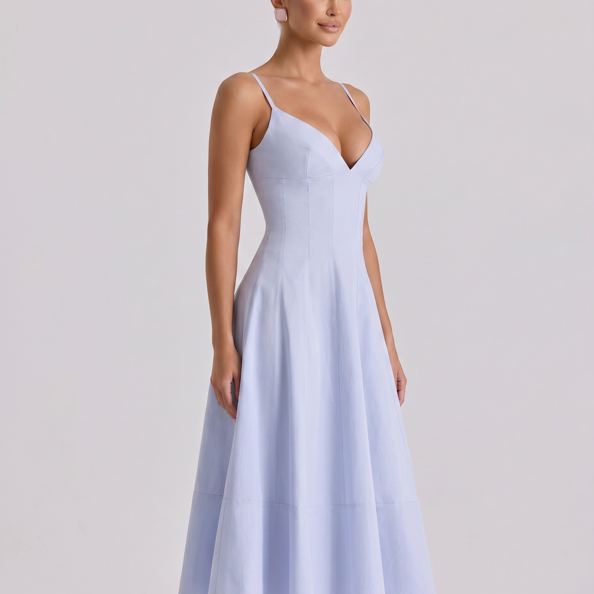 Robyn | Midi Sundress with Lace-Up Back