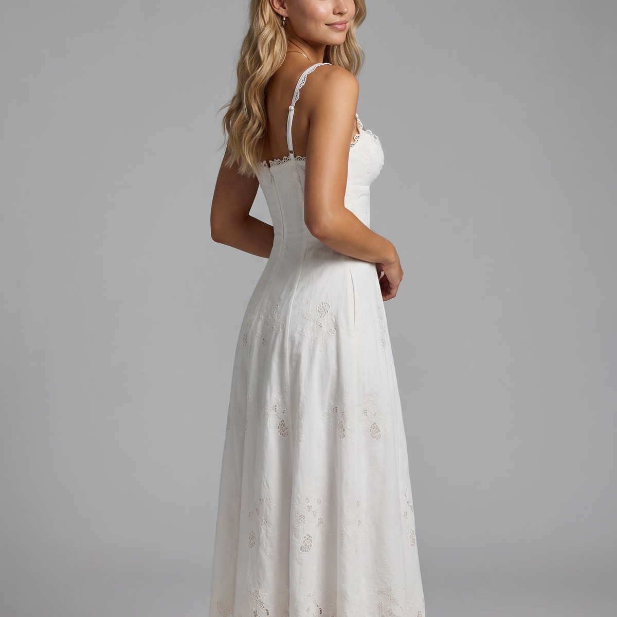 Sorrel | Midi Sundress with Broderie Anglaise Detail