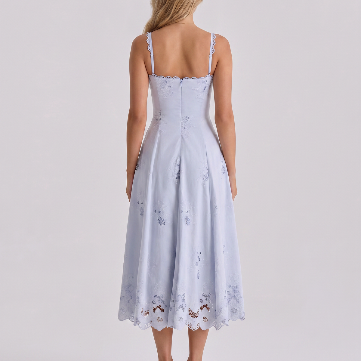 Sorrel | Midi Sundress with Broderie Anglaise Detail