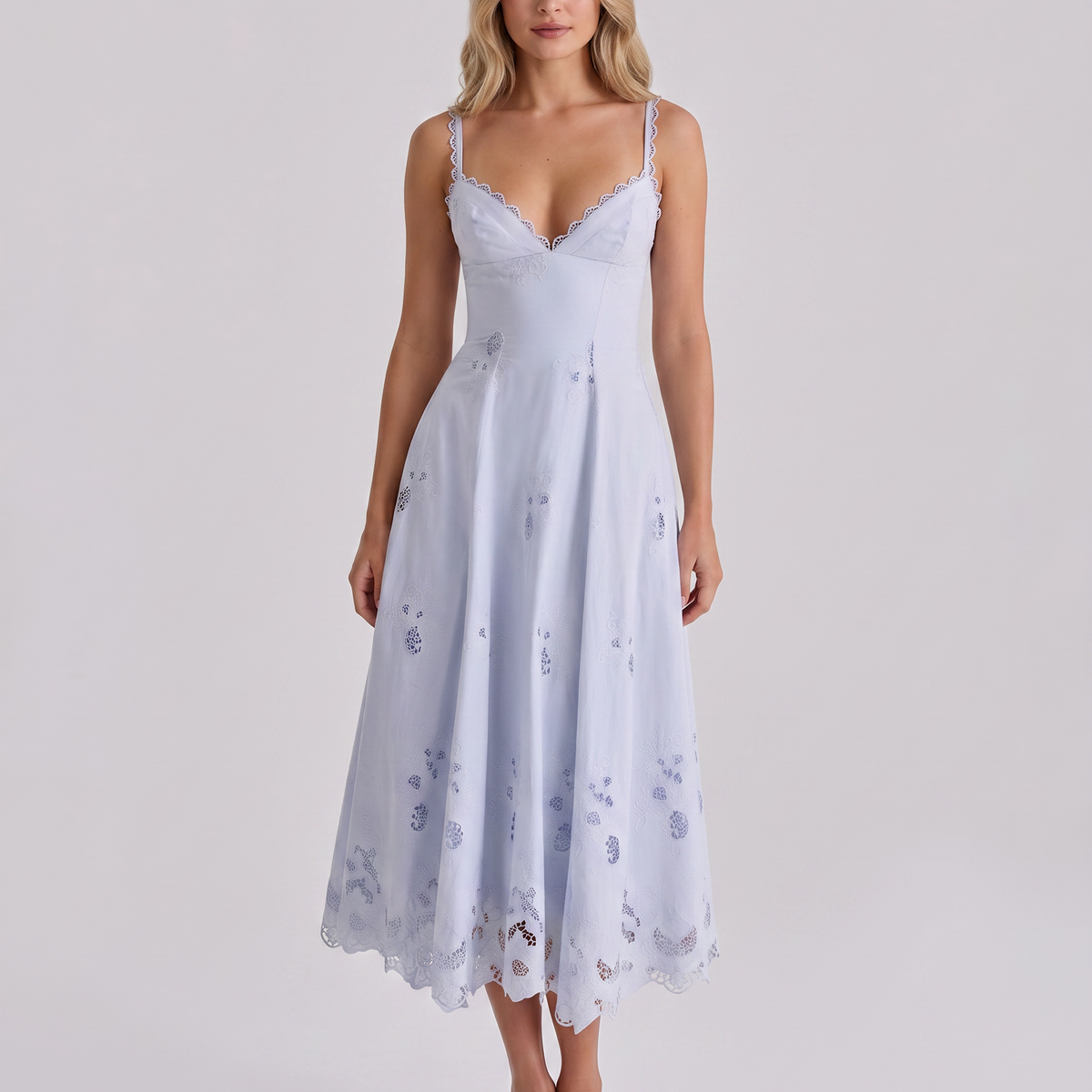 Sorrel | Midi Sundress with Broderie Anglaise Detail