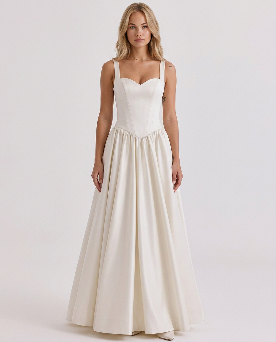 Lorna | Maxi Bridal Gown with Sweetheart Neckline