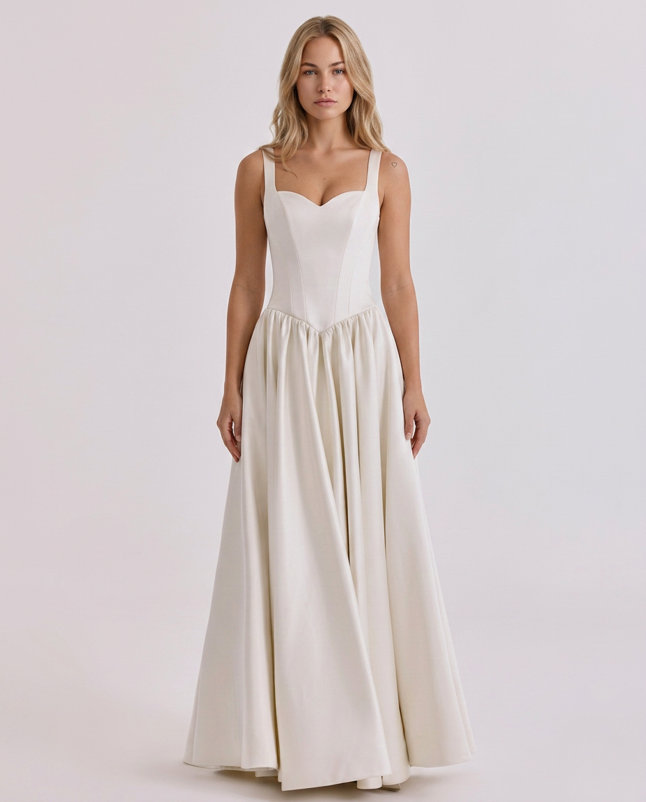 Lorna | Maxi Bridal Gown with Sweetheart Neckline
