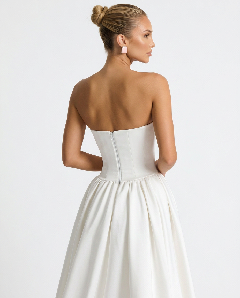 Janie | Maxi Bridal Gown with Basque Waist Corset