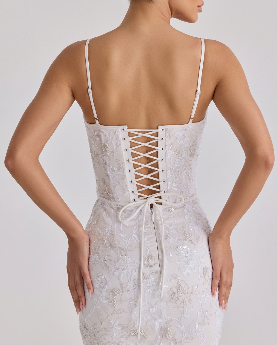 Daphne | Maxi Bridal Gown with Beaded Embellishment