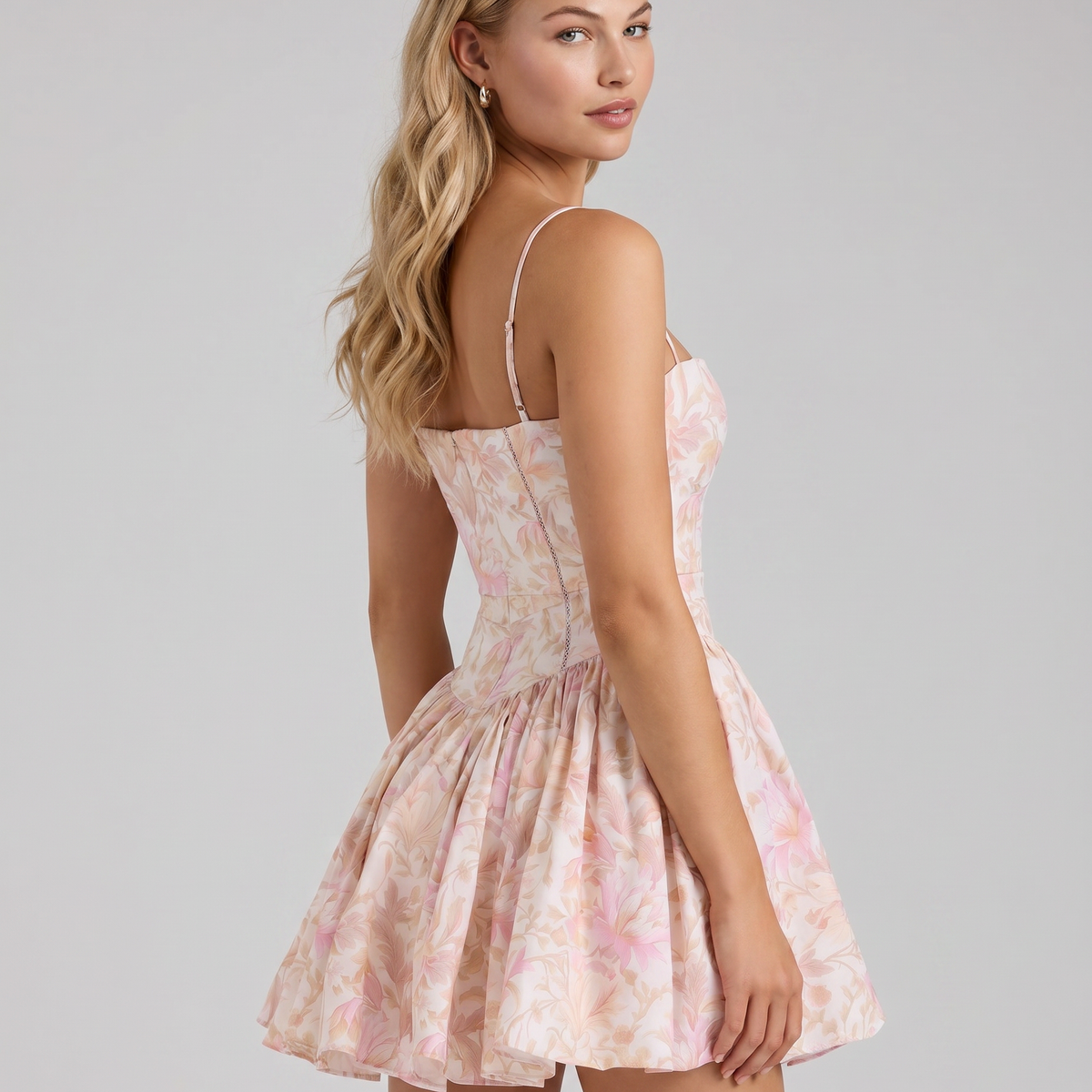 Ayla | Mini Dress with Floral Print and Structured Bodice