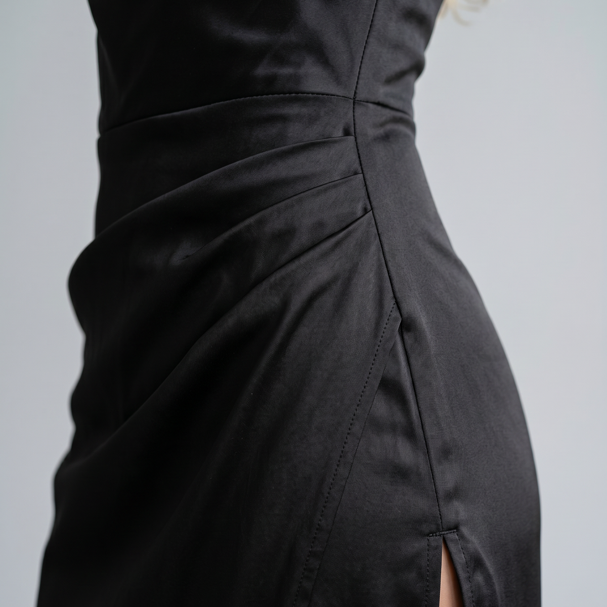 Robyn | Maxi Dress with Draped Bodice and Side Slit