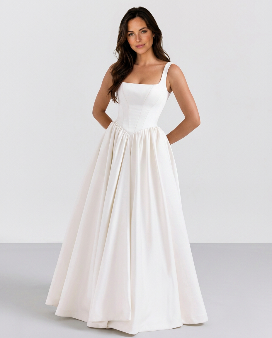 Sybil | Satin-Look Corset Bridal Gown