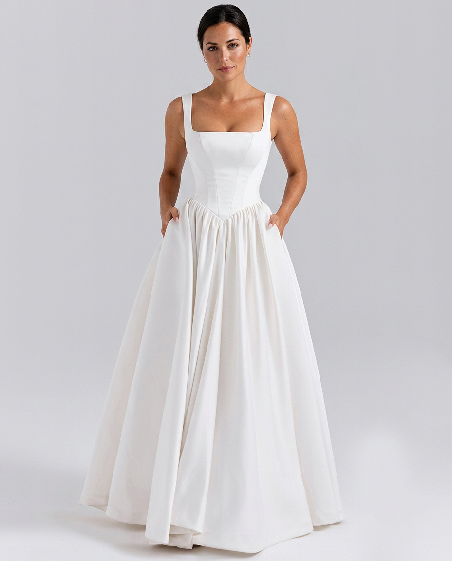 Sybil | Satin-Look Corset Bridal Gown