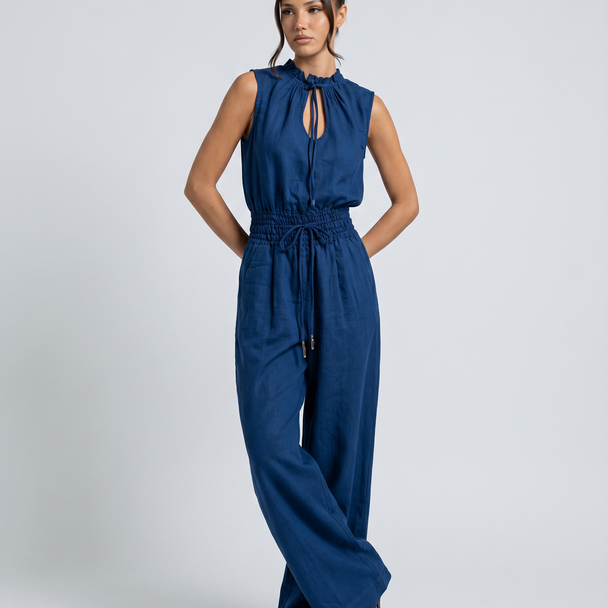 Karina | Sleeveless Drawstring Jumpsuit