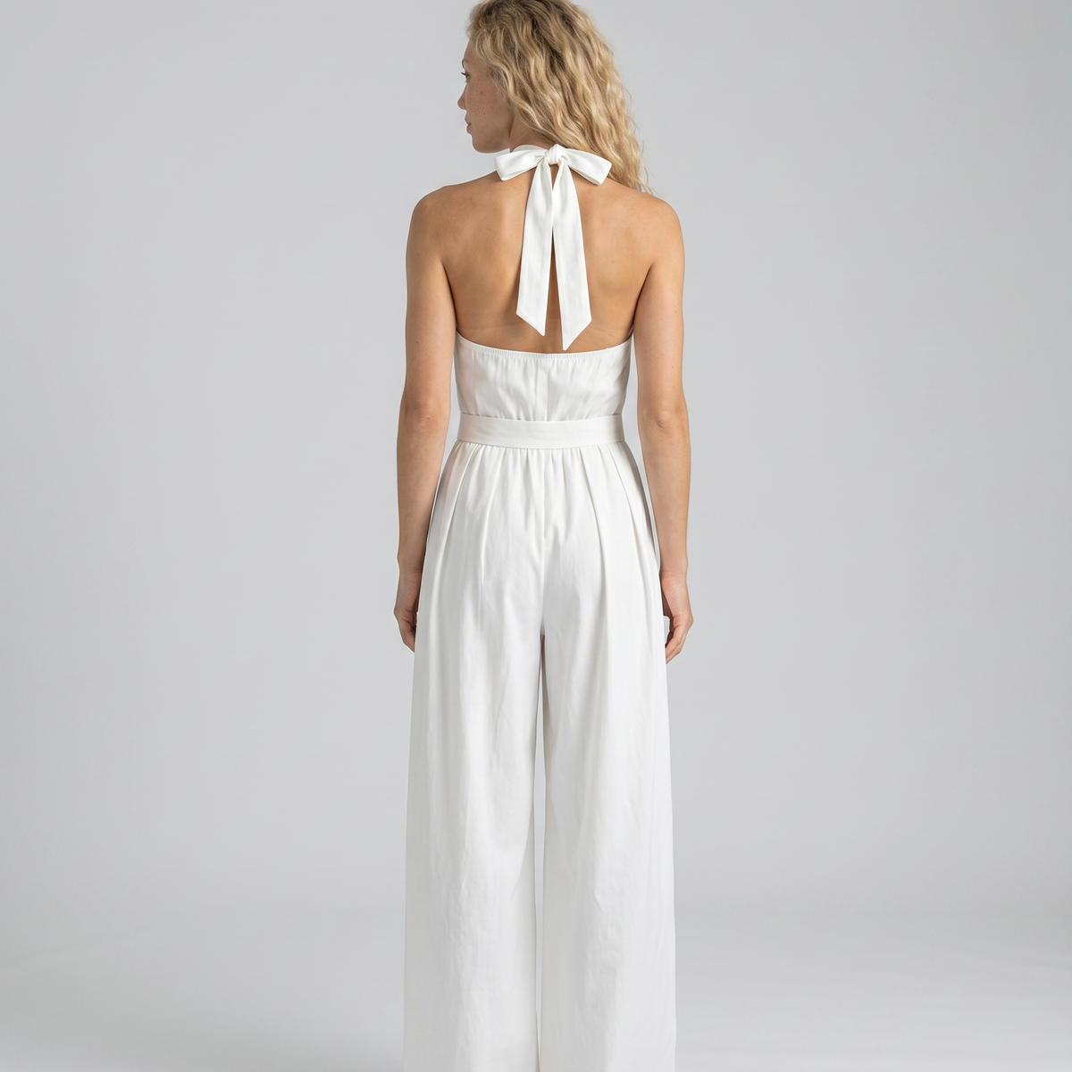 Alma | Halter-Neck Wide-Leg Jumpsuit