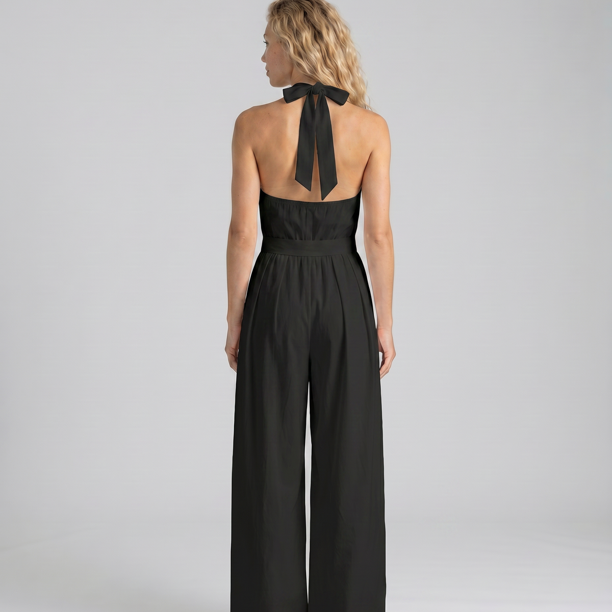 Alma | Halter-Neck Wide-Leg Jumpsuit