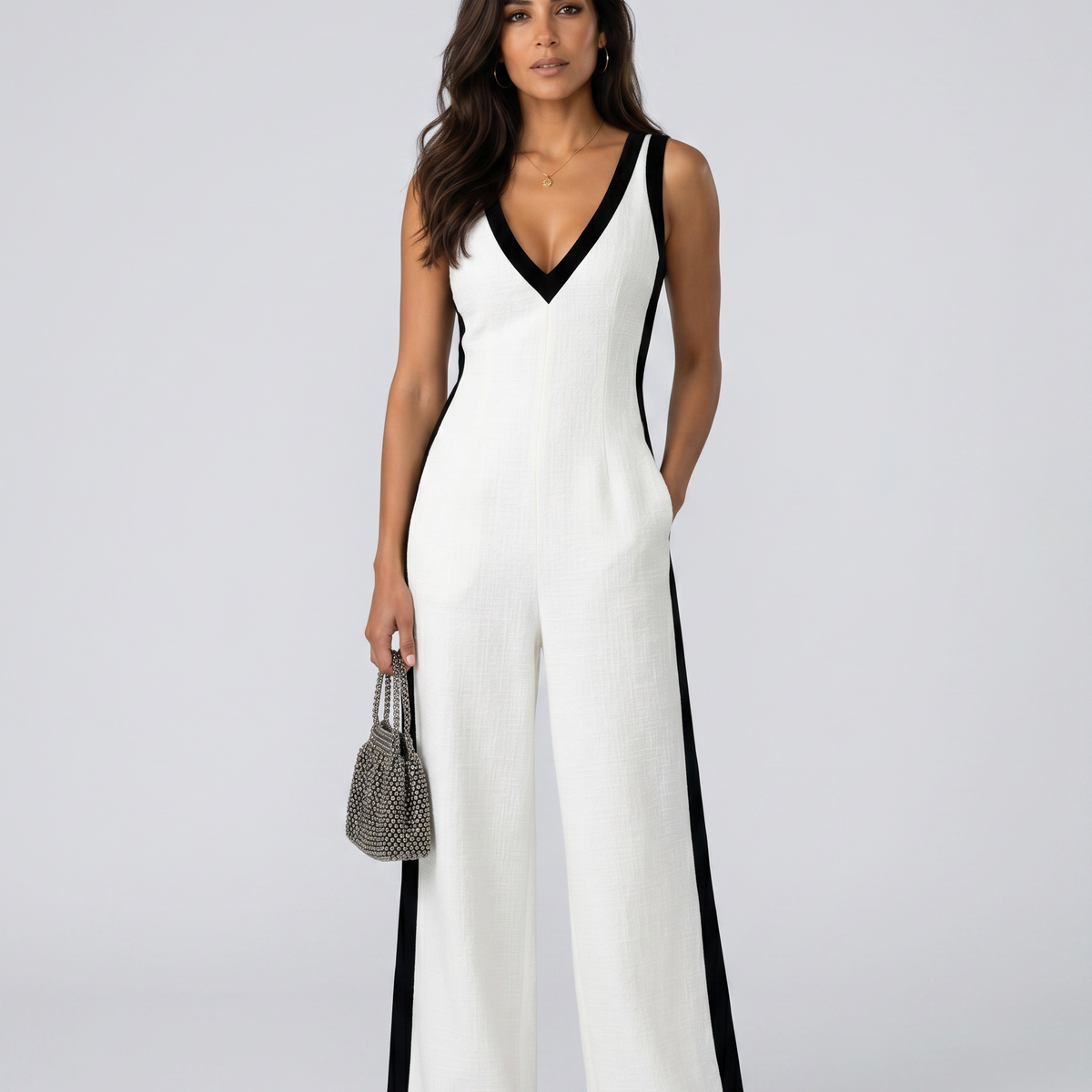 Michael | Colour Block Wide-Leg Jumpsuit