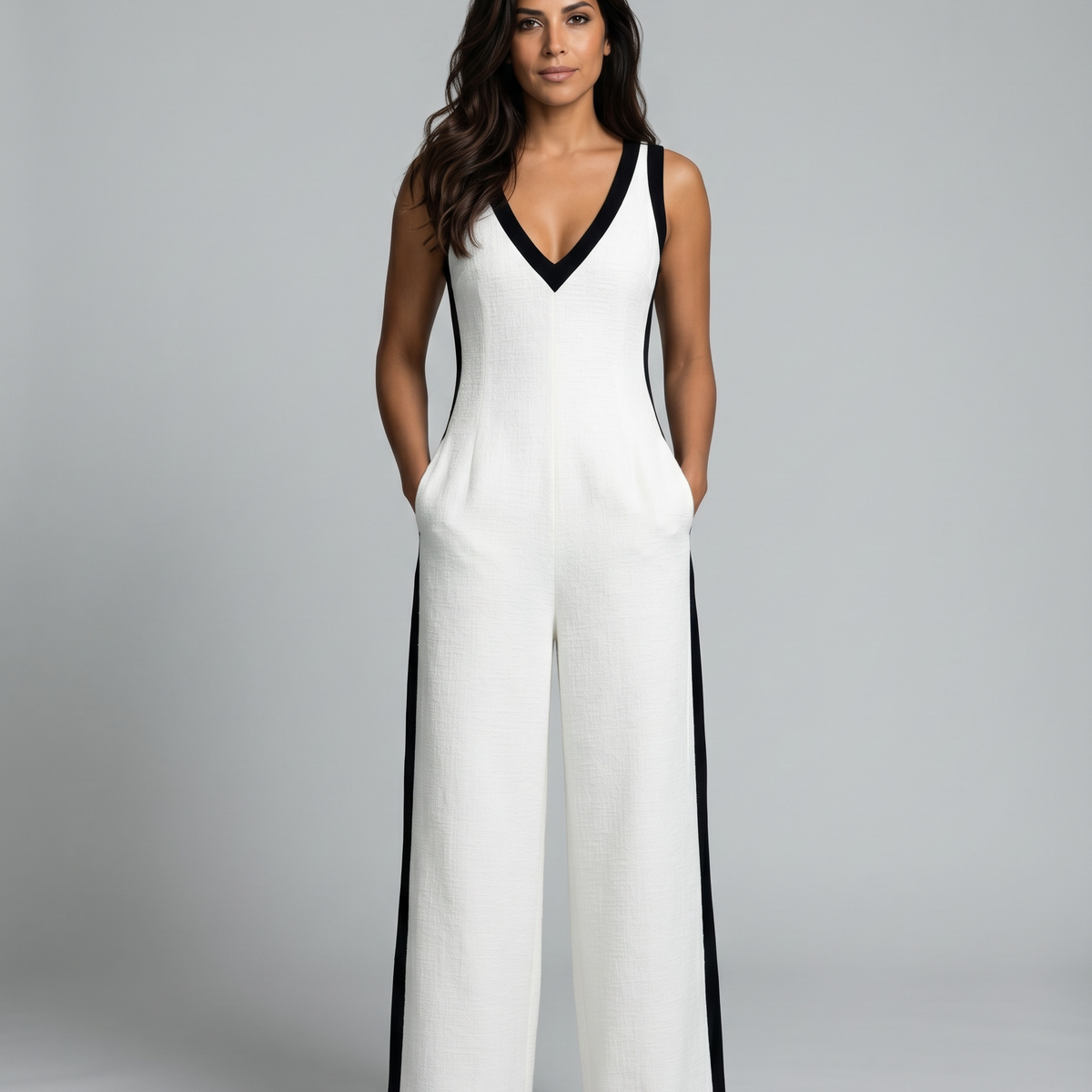 Michael | Colour Block Wide-Leg Jumpsuit