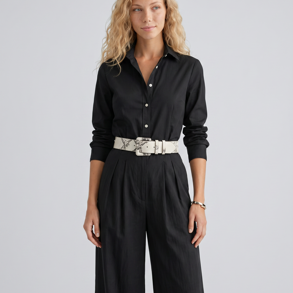 Leah | Belted Wide-Leg Jumpsuit