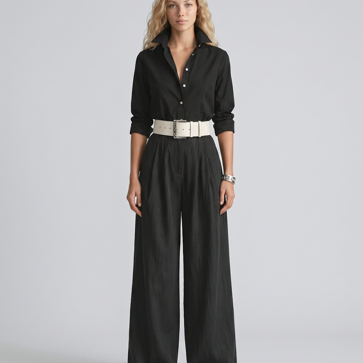 Leah | Belted Wide-Leg Jumpsuit