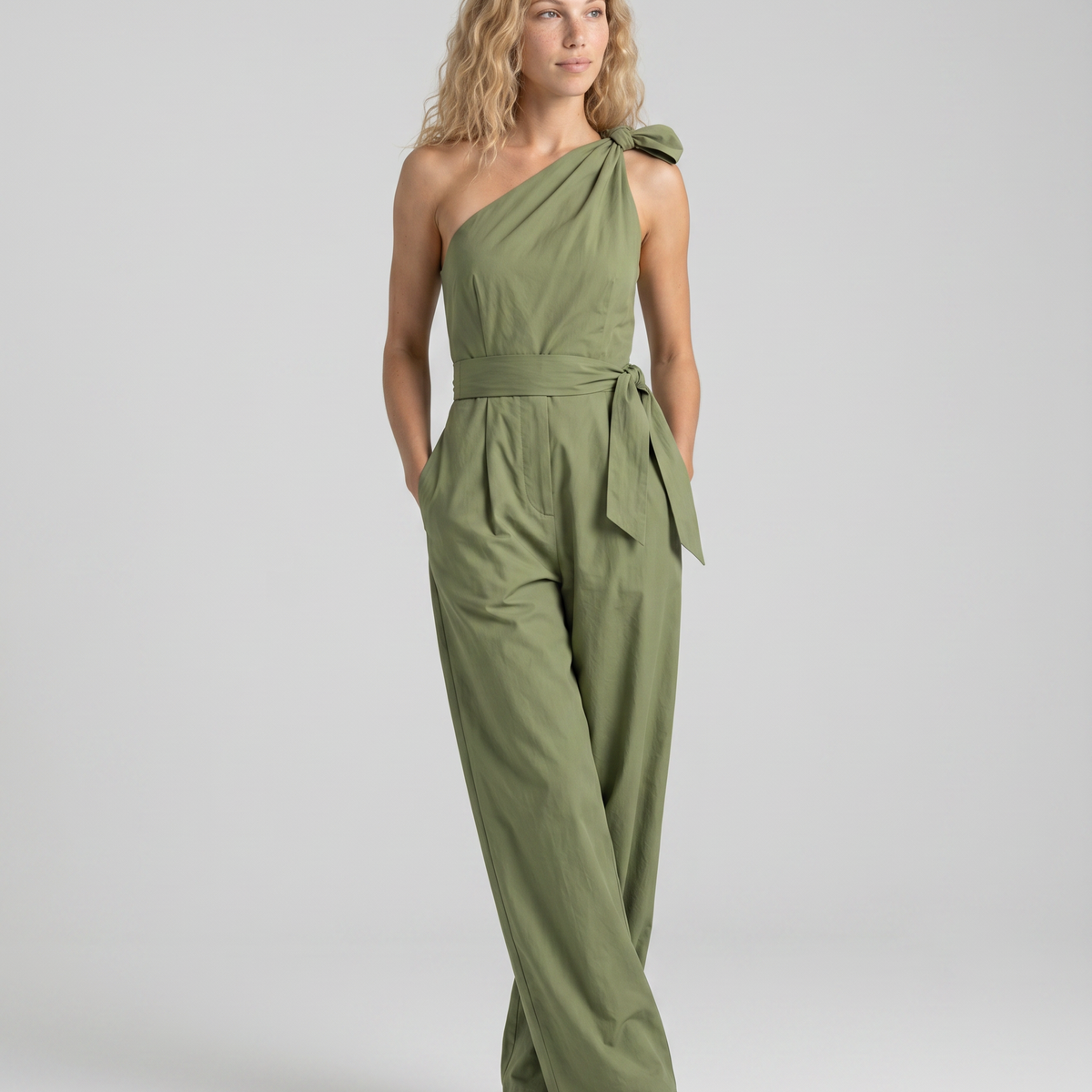 Leslie | One-Shoulder Wide-Leg Jumpsuit