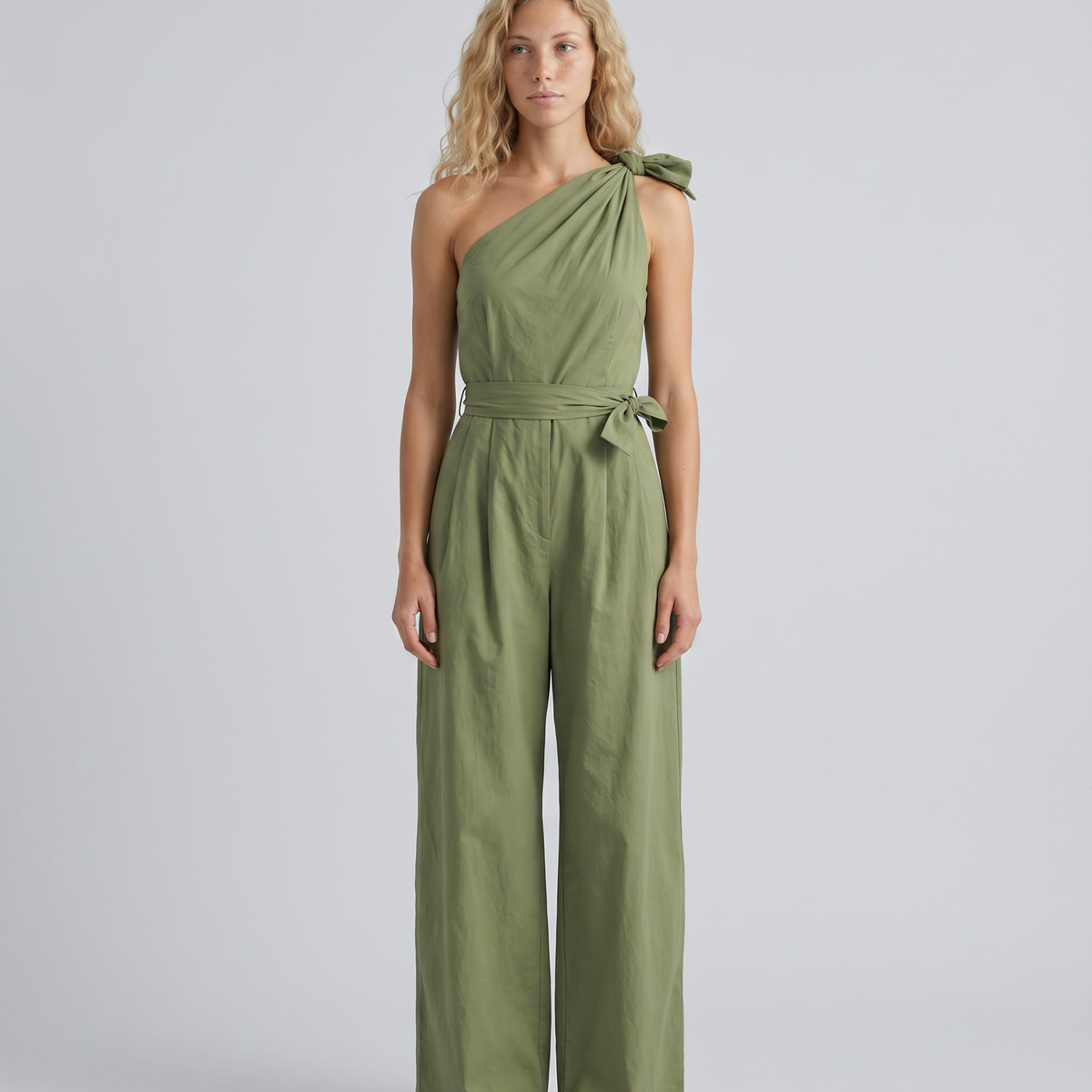 Leslie | One-Shoulder Wide-Leg Jumpsuit