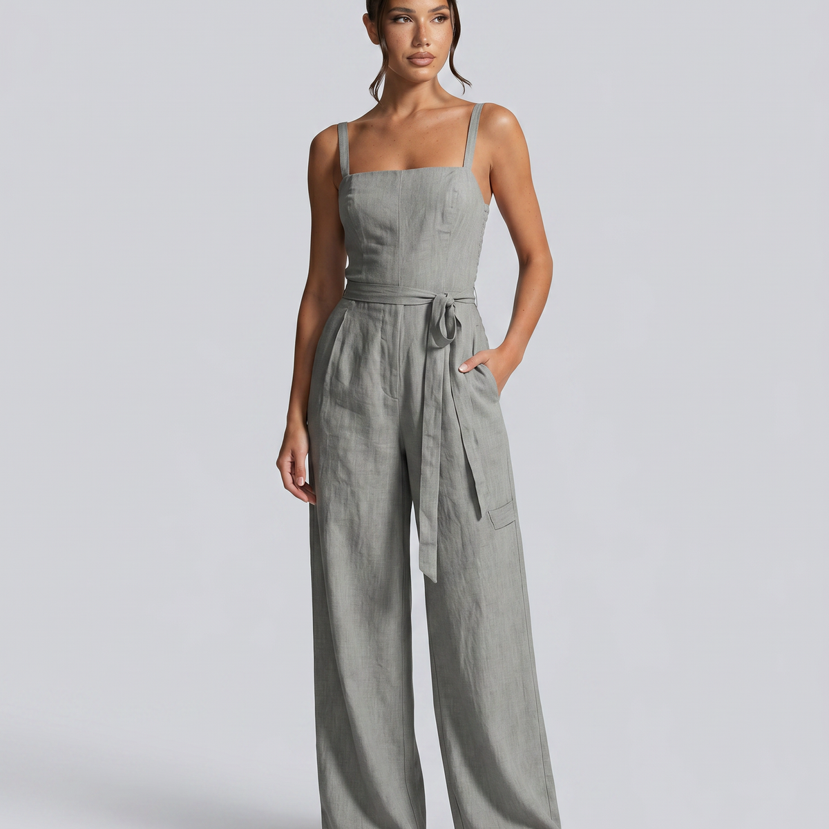 Traci | Wide-Leg Jumpsuit with Tie Waist