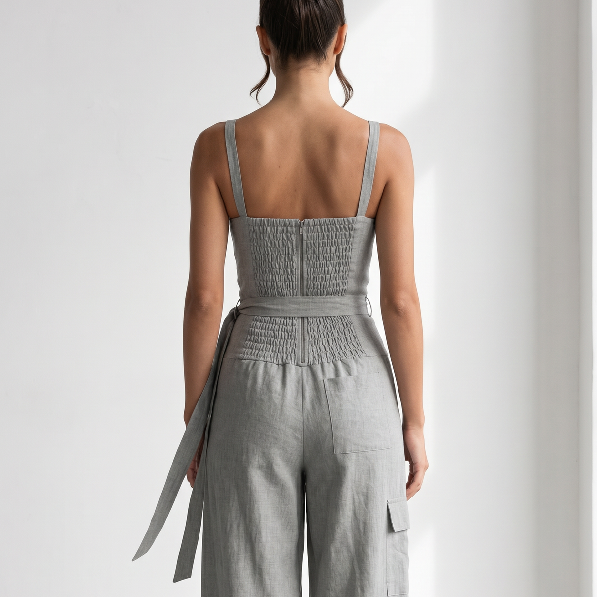 Traci | Wide-Leg Jumpsuit with Tie Waist