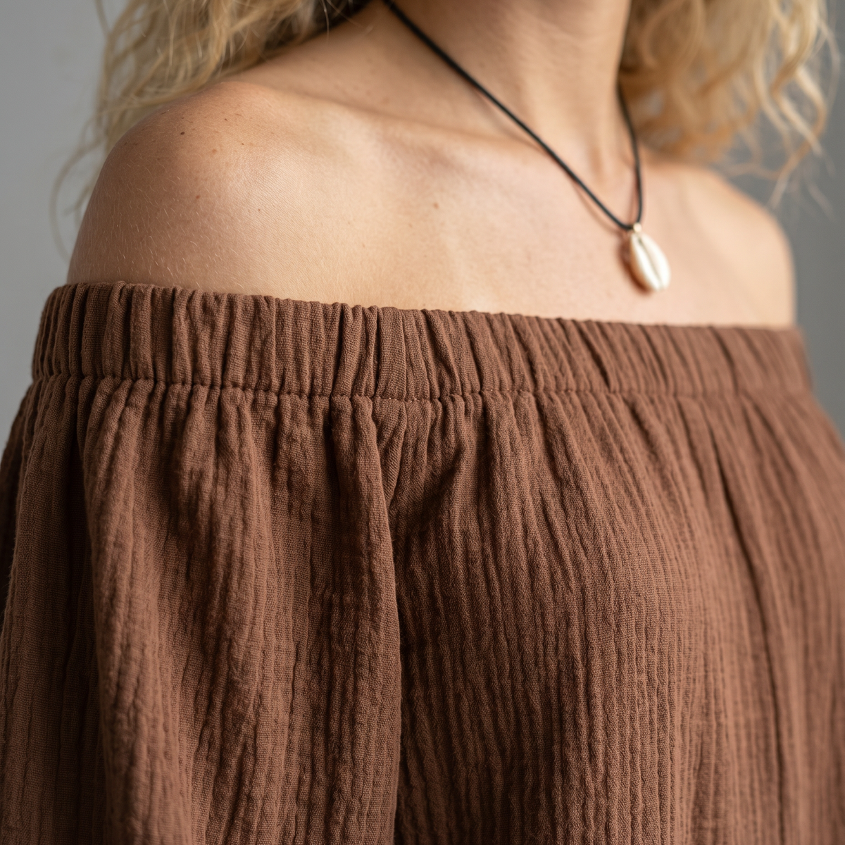 Shawna | Off-Shoulder Linen-Blend Relaxed Jumpsuit