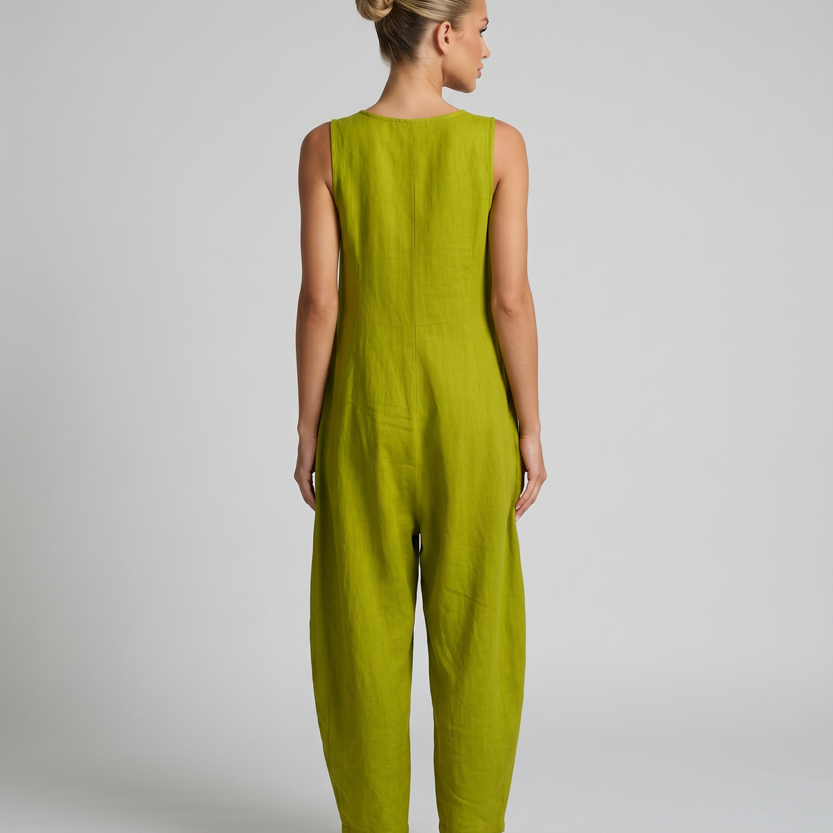 Nita | Sleeveless Linen-Blend Relaxed Jumpsuit